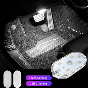 Planet Gates New Car LED Touch Lights Wireless Interior Light Magnetic Auto Door Light Roof Ceiling Lamp Reading Lamp USB Rechargeable 5V