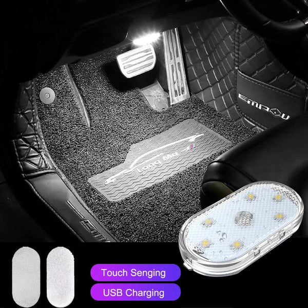 Planet Gates New Car LED Touch Lights Wireless Interior Light Magnetic Auto Door Light Roof Ceiling Lamp Reading Lamp USB Rechargeable 5V