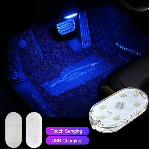 Planet Gates New Car LED Touch Lights Wireless Interior Light Magnetic Auto Door Light Roof Ceiling Lamp Reading Lamp USB Rechargeable 5V