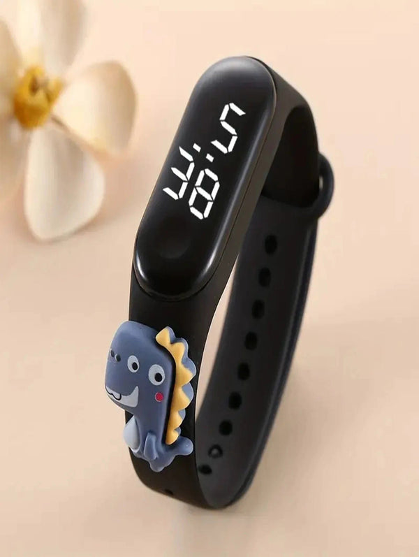 Planet Gates New Cartoon LED Meter 3 Action Figure Watch Band Electronic Watch Creative Student Plastic Bracelet CHILDREN'S Touch Watch
