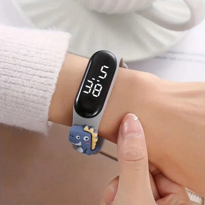 Planet Gates New Cartoon LED Meter 3 Action Figure Watch Band Electronic Watch Creative Student Plastic Bracelet CHILDREN'S Touch Watch