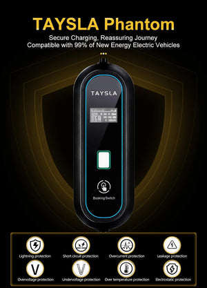 Planet Gates New Charger TYPE 2 / TYPE2 TAYSLA Household Electric Car Charger 16A MAX 220V Portable EV Charger TYPE 2 IEC 62196 Charging Cable for Electric Vehicle Car
