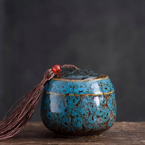 Planet Gates New Color Ceramic Canister Memorial Pet Urn Seal Pot Big Keepsake Casket Porcelain Jar Human Ashes Storage Memento Burial Holder
