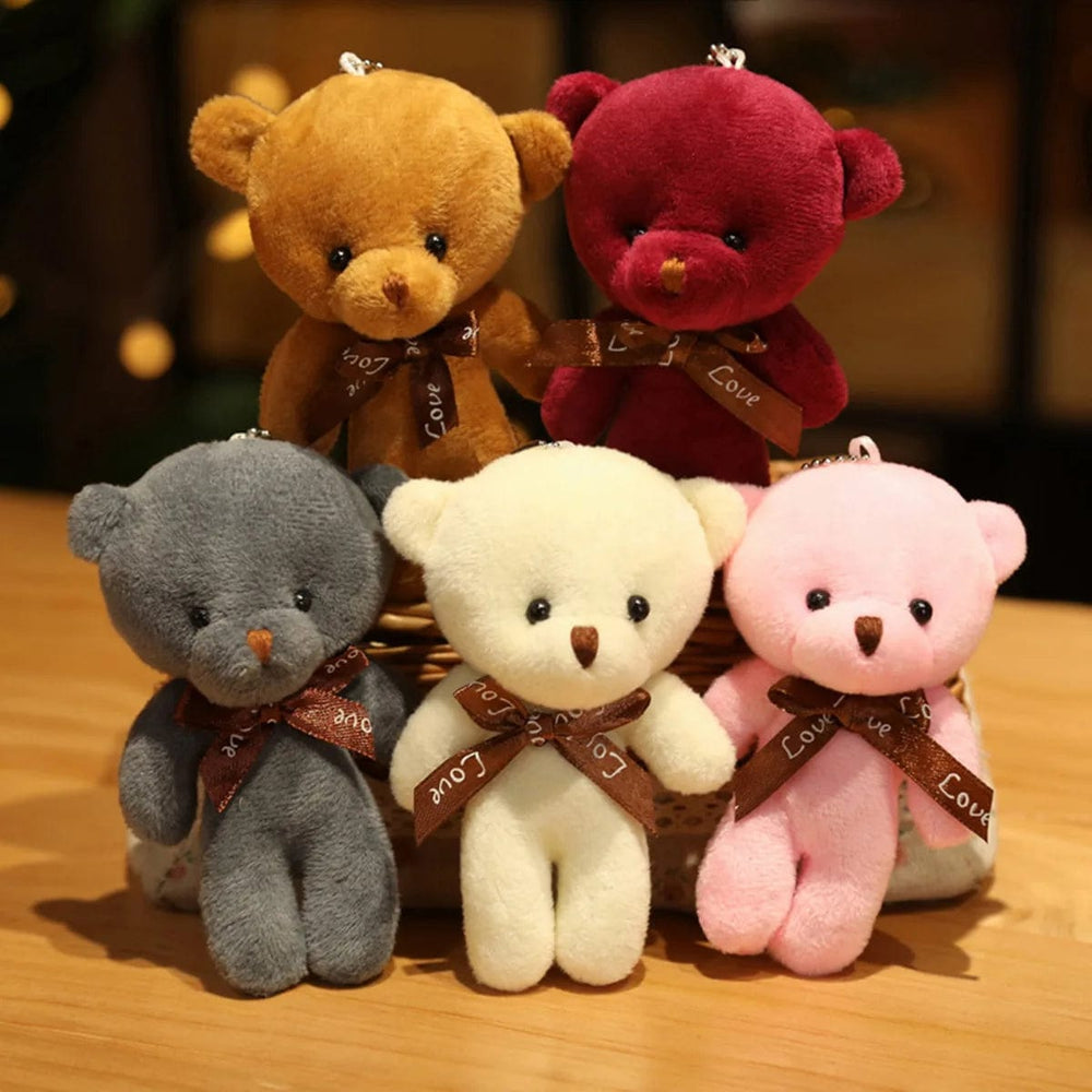Planet Gates New Color Teddy Bear Dolls 12cm Soft Stuffed Animals Bear Plush Toy Pendent Cute Cute Girl Keychain Wedding Children Party Gifts