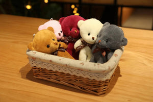 Planet Gates New Color Teddy Bear Dolls 12cm Soft Stuffed Animals Bear Plush Toy Pendent Cute Cute Girl Keychain Wedding Children Party Gifts