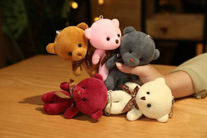 Planet Gates New Color Teddy Bear Dolls 12cm Soft Stuffed Animals Bear Plush Toy Pendent Cute Cute Girl Keychain Wedding Children Party Gifts