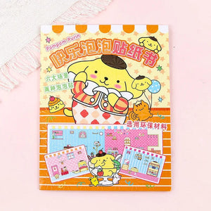 Planet Gates New Creative Sanrio Kuromi My Melody Bubble Sticker Book Kawaii Quiet Book 3D Bubble Scene Sticker Book Girls Handmade Gift Toys