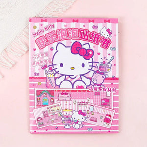 Planet Gates New Creative Sanrio Kuromi My Melody Bubble Sticker Book Kawaii Quiet Book 3D Bubble Scene Sticker Book Girls Handmade Gift Toys