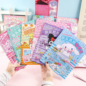 Planet Gates New Creative Sanrio Kuromi My Melody Bubble Sticker Book Kawaii Quiet Book 3D Bubble Scene Sticker Book Girls Handmade Gift Toys