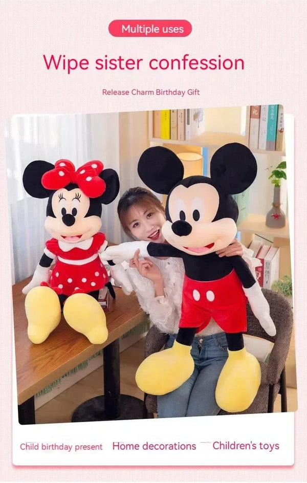 Planet Gates New Disney Cartoon Cute Mickey Minnie Plush Doll Cotton Filled Super Soft Crystal Velvet Stuffed Toys Girl Christmas Gift