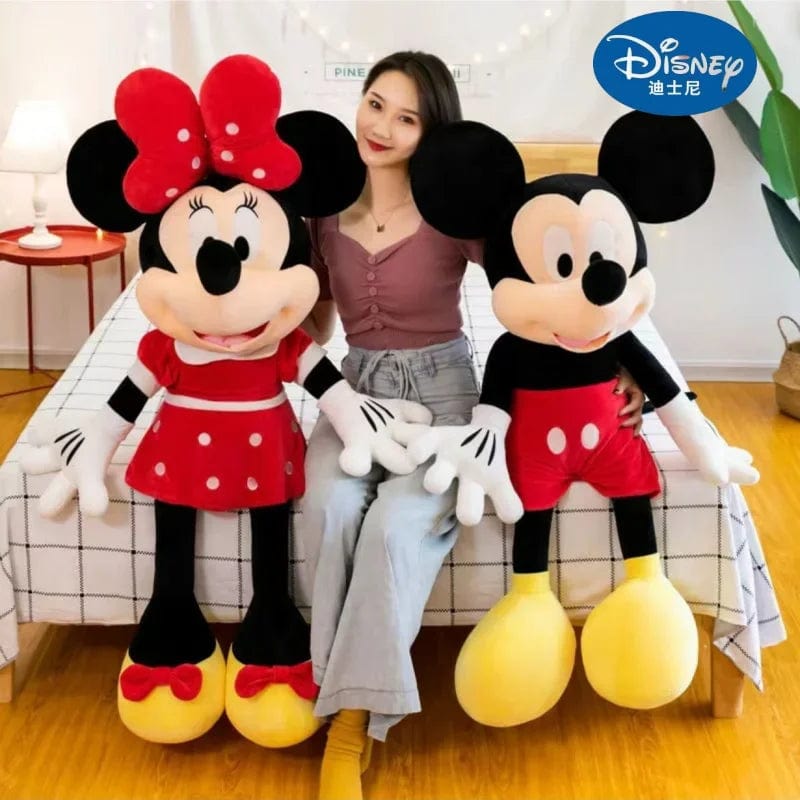 Planet Gates New Disney Cartoon Cute Mickey Minnie Plush Doll Cotton Filled Super Soft Crystal Velvet Stuffed Toys Girl Christmas Gift
