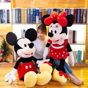 Planet Gates New Disney Cartoon Cute Mickey Minnie Plush Doll Cotton Filled Super Soft Crystal Velvet Stuffed Toys Girl Christmas Gift