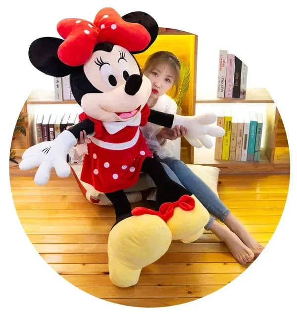 Planet Gates New Disney Cartoon Cute Mickey Minnie Plush Doll Cotton Filled Super Soft Crystal Velvet Stuffed Toys Girl Christmas Gift