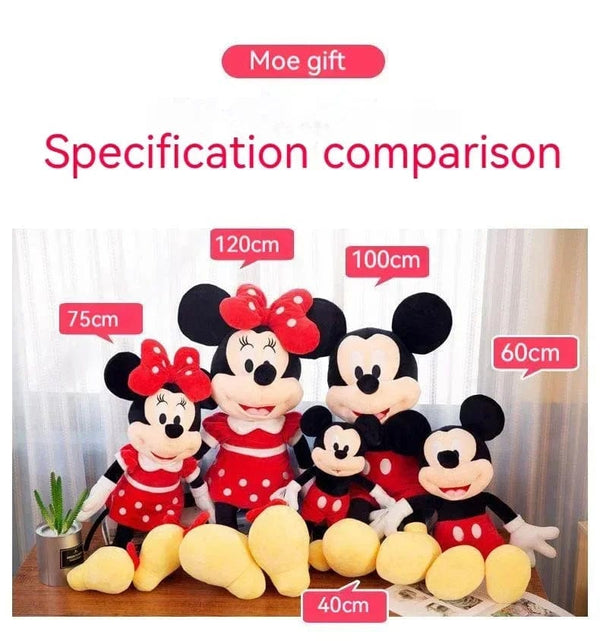 Planet Gates New Disney Cartoon Cute Mickey Minnie Plush Doll Cotton Filled Super Soft Crystal Velvet Stuffed Toys Girl Christmas Gift