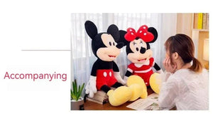 Planet Gates New Disney Cartoon Cute Mickey Minnie Plush Doll Cotton Filled Super Soft Crystal Velvet Stuffed Toys Girl Christmas Gift