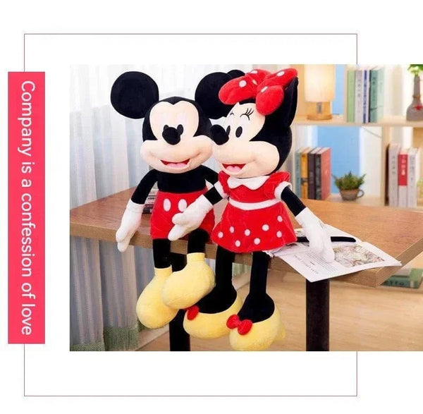 Planet Gates New Disney Cartoon Cute Mickey Minnie Plush Doll Cotton Filled Super Soft Crystal Velvet Stuffed Toys Girl Christmas Gift