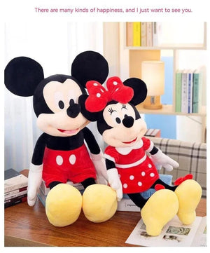 Planet Gates New Disney Cartoon Cute Mickey Minnie Plush Doll Cotton Filled Super Soft Crystal Velvet Stuffed Toys Girl Christmas Gift
