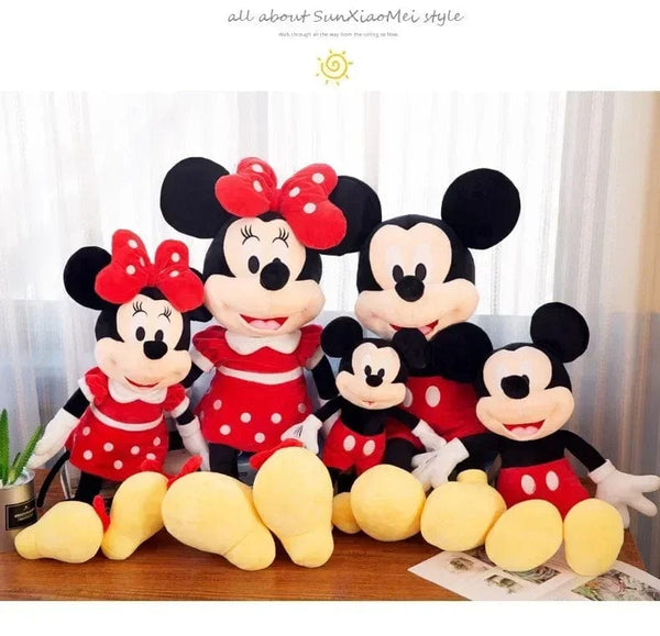 Planet Gates New Disney Cartoon Cute Mickey Minnie Plush Doll Cotton Filled Super Soft Crystal Velvet Stuffed Toys Girl Christmas Gift