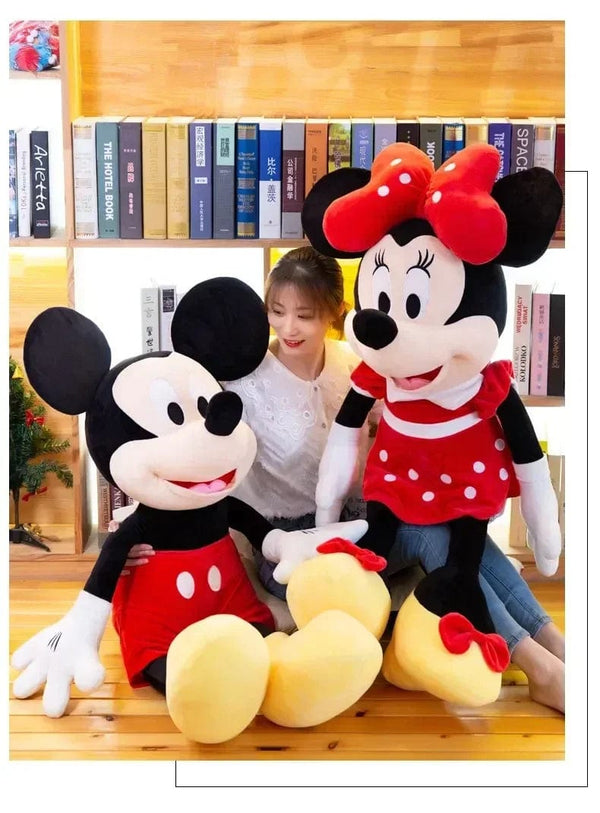 Planet Gates New Disney Cartoon Cute Mickey Minnie Plush Doll Cotton Filled Super Soft Crystal Velvet Stuffed Toys Girl Christmas Gift