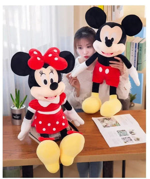 Planet Gates New Disney Cartoon Cute Mickey Minnie Plush Doll Cotton Filled Super Soft Crystal Velvet Stuffed Toys Girl Christmas Gift