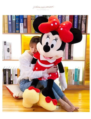 Planet Gates New Disney Cartoon Cute Mickey Minnie Plush Doll Cotton Filled Super Soft Crystal Velvet Stuffed Toys Girl Christmas Gift