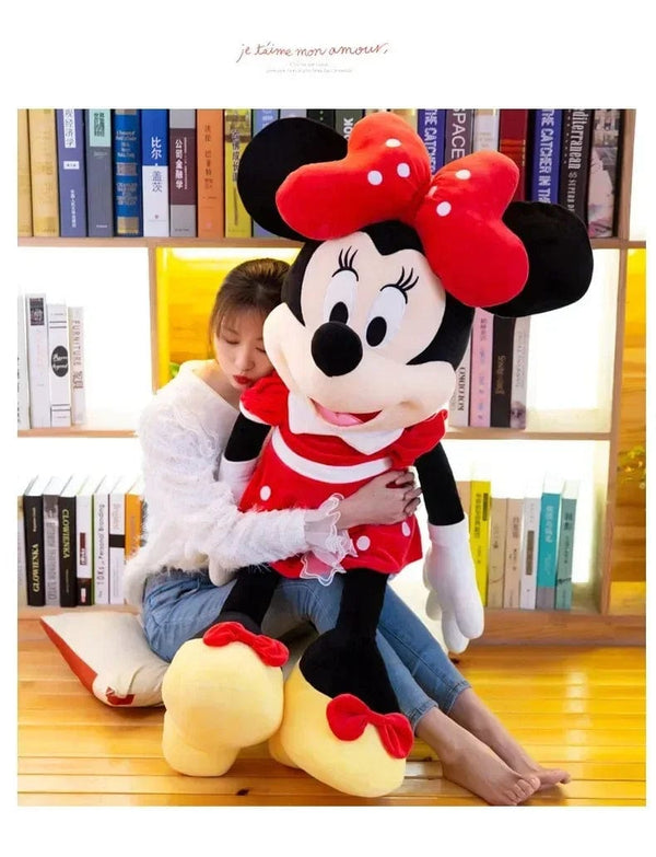 Planet Gates New Disney Cartoon Cute Mickey Minnie Plush Doll Cotton Filled Super Soft Crystal Velvet Stuffed Toys Girl Christmas Gift