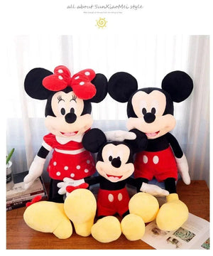 Planet Gates New Disney Cartoon Cute Mickey Minnie Plush Doll Cotton Filled Super Soft Crystal Velvet Stuffed Toys Girl Christmas Gift