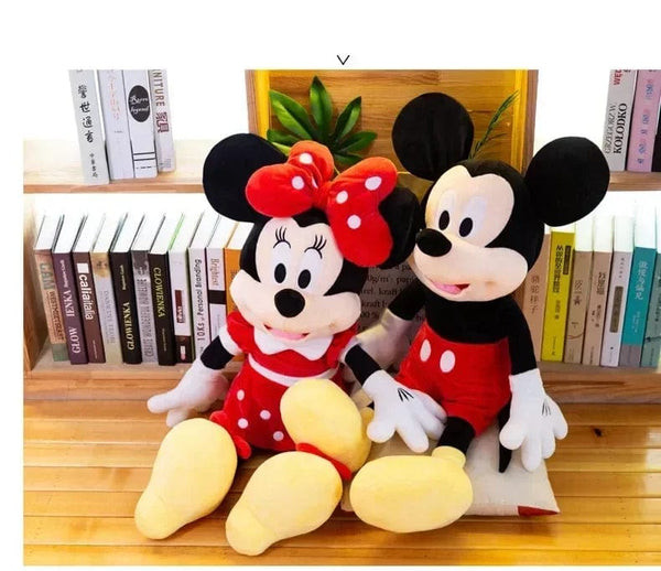 Planet Gates New Disney Cartoon Cute Mickey Minnie Plush Doll Cotton Filled Super Soft Crystal Velvet Stuffed Toys Girl Christmas Gift