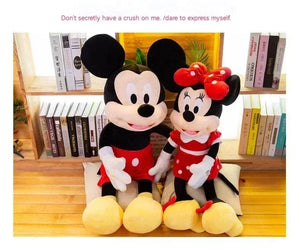 Planet Gates New Disney Cartoon Cute Mickey Minnie Plush Doll Cotton Filled Super Soft Crystal Velvet Stuffed Toys Girl Christmas Gift