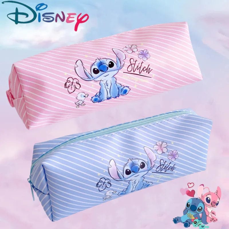 Planet Gates New Disney Stitch Anime Pencil Case Stitch Print Pen Bag Cartoon Students Storage Bag Stationery kids Toy Christmars Gift