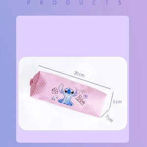Planet Gates New Disney Stitch Anime Pencil Case Stitch Print Pen Bag Cartoon Students Storage Bag Stationery kids Toy Christmars Gift