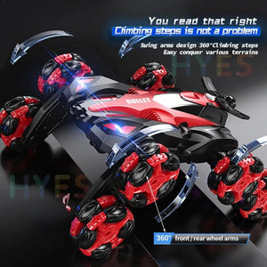 Planet Gates New Eight Wheels RC Car Toys 2.4G Trendy Spray Twisting Flips Watch Remote Control Drift Stunt Car Toy Gifts For Children Adults