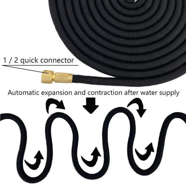 Planet Gates New Expandable Magic Hose High Pressure Car Wash Hose With Spray Gun Set Outdoor Watering Irrigation Tool Garden Hose