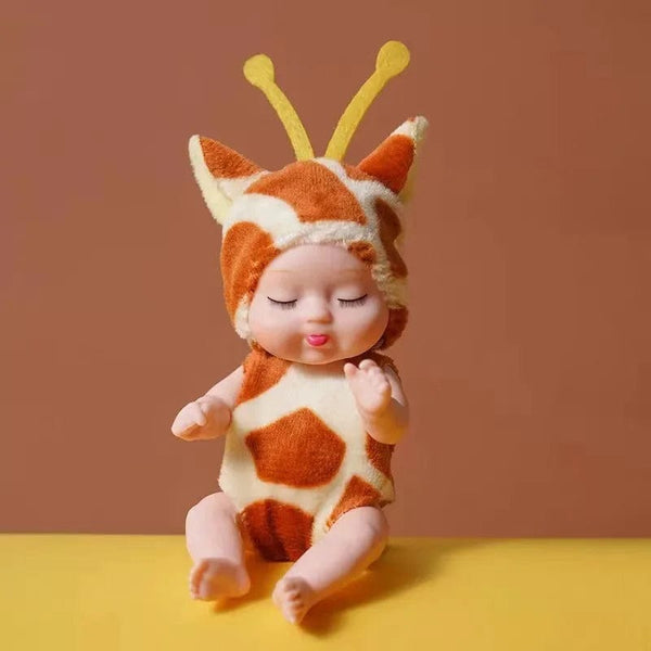 Planet Gates New Fashion 11cm Simulation Rebirth Dolls Toy Mini Cute Sleeping Baby Series Doll Cartoon Animal Toy for Kids Birthday Gift
