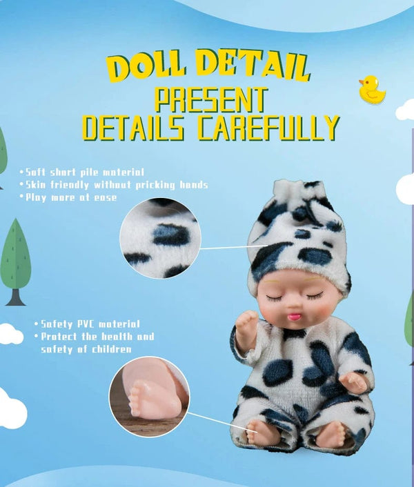 Planet Gates New Fashion 11cm Simulation Rebirth Dolls Toy Mini Cute Sleeping Baby Series Doll Cartoon Animal Toy for Kids Birthday Gift