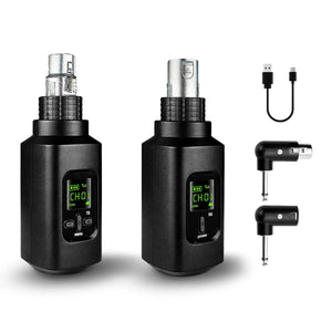 Planet Gates New for 1 Mic Wireless Microphone Converter XLR Transmitter and Receiver Microphone Wireless System for Dynamic Microphone for wired Mic