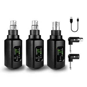 Planet Gates New for 2 Mics Wireless Microphone Converter XLR Transmitter and Receiver Microphone Wireless System for Dynamic Microphone for wired Mic