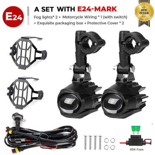 Planet Gates New Generation E24 / CHINA R1200GS 40W Motorcycle LED Fog Lights Auxiliary Assembliy For BMW R1200GS F850GS F750GS F 850GS 750GS 1250GS GS LC Adventure