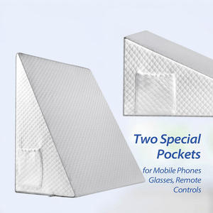 Planet Gates New Gray 1pc Bed Wedge Pillow, Memory Foam Incline Cushion For Legs And Back Support Pillow, Sleep Apnea Pillow, Pregnancy, Acid Reflux, GERD, Heartburn, Anti Snore, Removable Cover