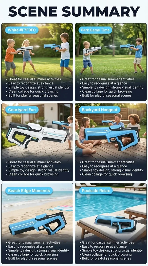 Planet Gates NEW High Pressure Electric Water Gun Toys Summer Outdoor Beach Pool Garden Fight Games Kids Automatic Bursts Water Gun Gifts