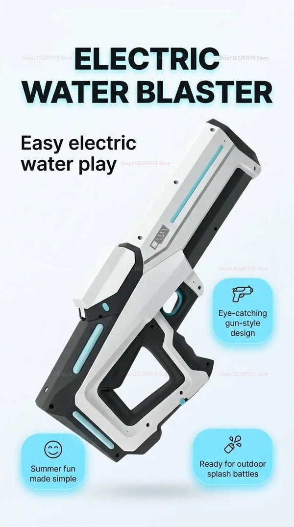 Planet Gates NEW High Pressure Electric Water Gun Toys Summer Outdoor Beach Pool Garden Fight Games Kids Automatic Bursts Water Gun Gifts
