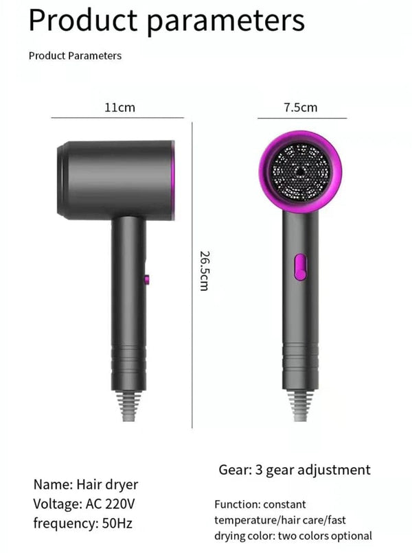 Planet Gates New High-Speed Hair Dryer High-Power Negative Ion Cold And Hot Ultra Silent  Professional Hair Dryer For Home Hair Salons
