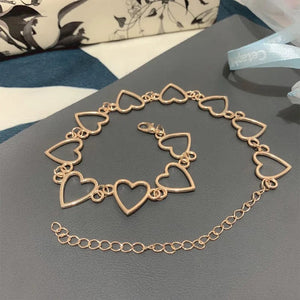 Planet Gates New Hollow Korean Sweet Love Heart Choker Necklace Statement Girlfriend Gift Cute Bicolor Necklace Jewelry Collier Femme 2023