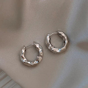Planet Gates New Hot Sell Trendy 925 Sterling Silver Circle Earrings for Women Real Silver Ear Hoop Earrings