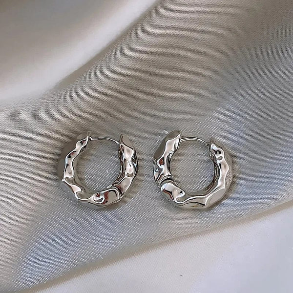 Planet Gates New Hot Sell Trendy 925 Sterling Silver Circle Earrings for Women Real Silver Ear Hoop Earrings