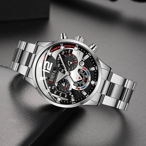 Planet Gates New Hot Watches Fashion Men Stainless Steel Watch Luxury Calendar Quartz Wristwatch Business Watches Man Clock Relogio Masculino