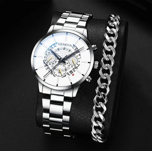 Planet Gates New Hot Watches Fashion Men Stainless Steel Watch Luxury Calendar Quartz Wristwatch Business Watches Man Clock Relogio Masculino