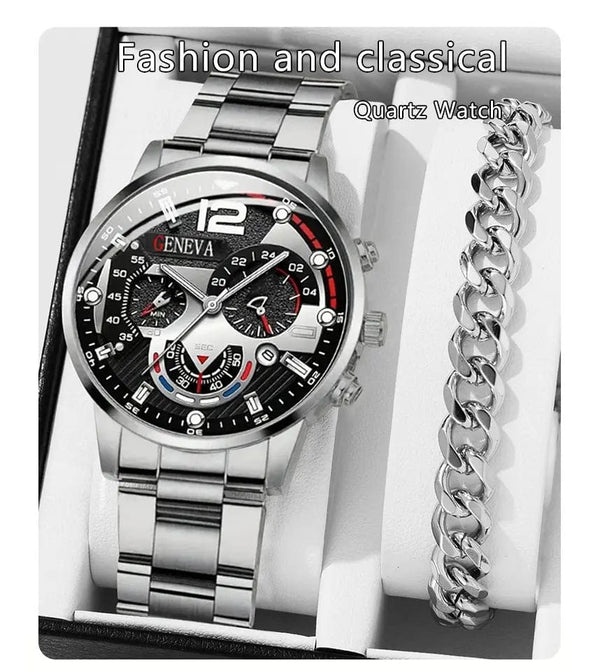 Planet Gates New Hot Watches Fashion Men Stainless Steel Watch Luxury Calendar Quartz Wristwatch Business Watches Man Clock Relogio Masculino