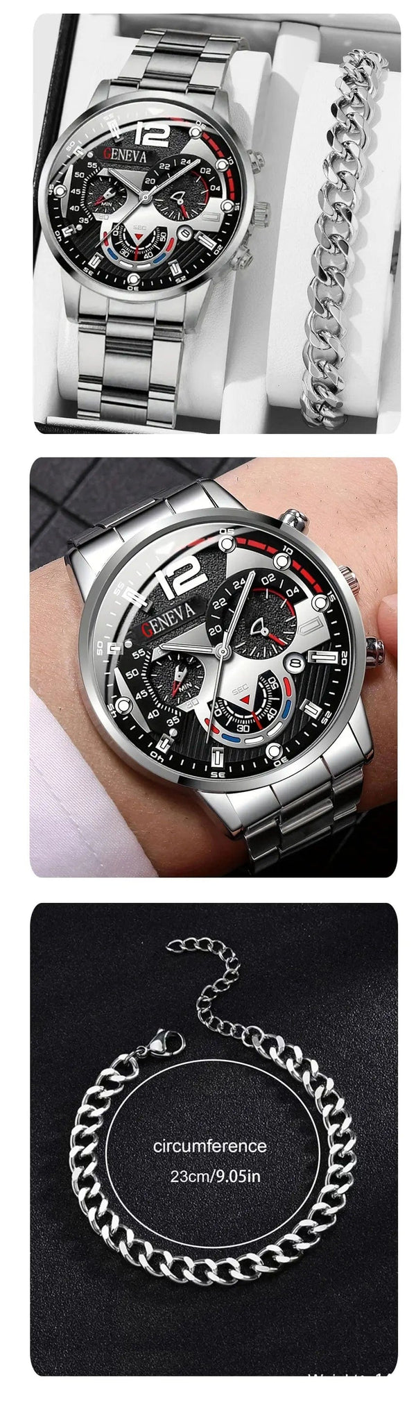 Planet Gates New Hot Watches Fashion Men Stainless Steel Watch Luxury Calendar Quartz Wristwatch Business Watches Man Clock Relogio Masculino