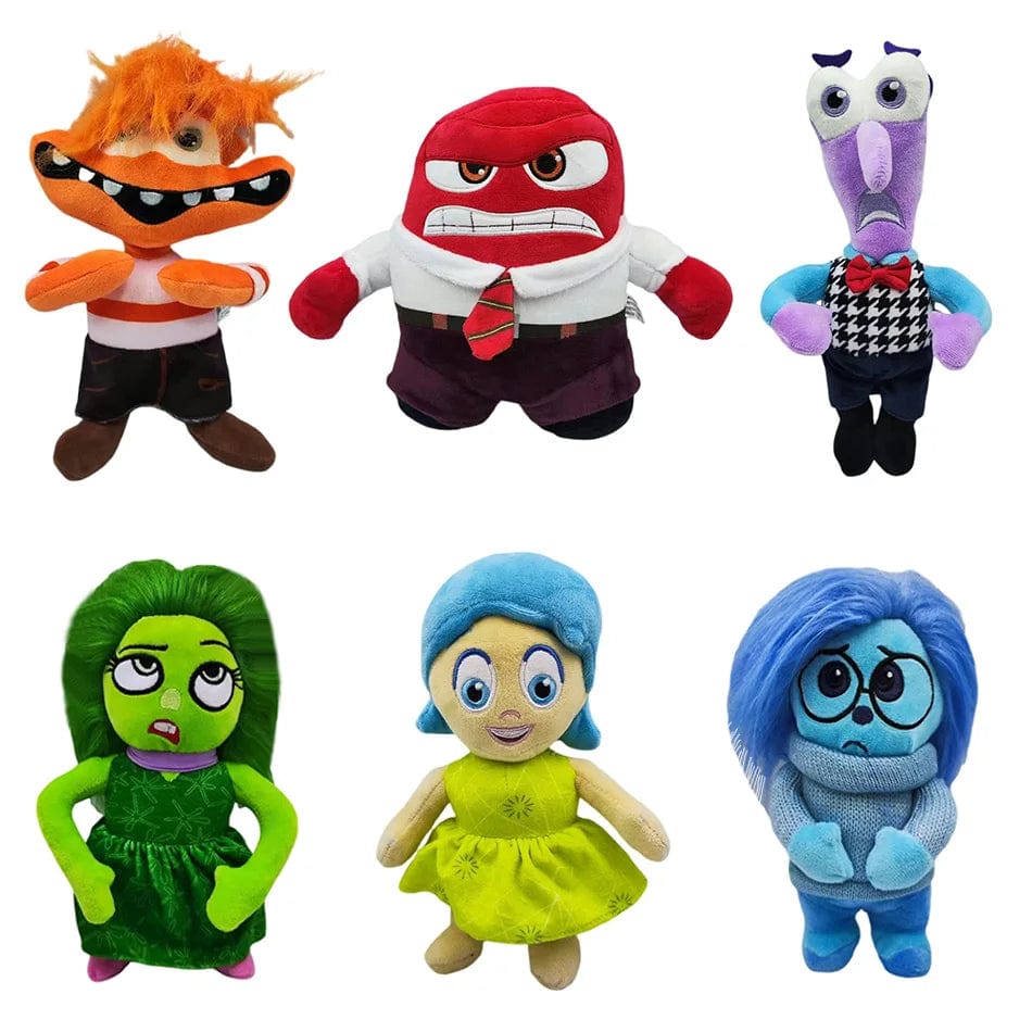 Planet Gates New Inside Out 2 Plush Anxiety Doll Cute Joy Fear Anger Disgust Sadness Riley Plushish Toys Collection Model Toy Birthday Gift